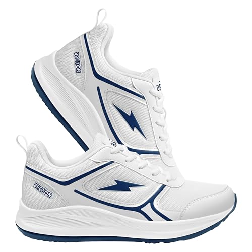 Image of BRUTON BlueBlaze EVA Lite Casual Sneaker Breathable Mesh Lace-Up Sneakers for Men- White