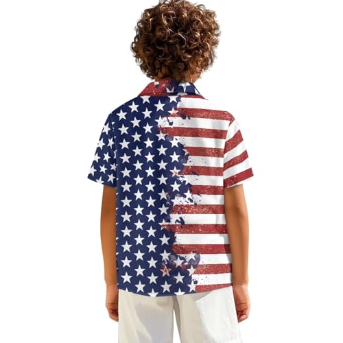 Upetstory Kids Button Down Shirt for Boys Size 1-16 Years Old Hawaiian Shirts2