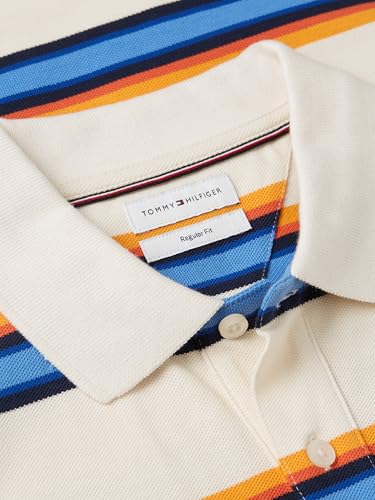 Image of Tommy Hilfiger Men's Short Sleeve Polo Shirts in Regular Fit With Stretch and Organic Pique Cotton