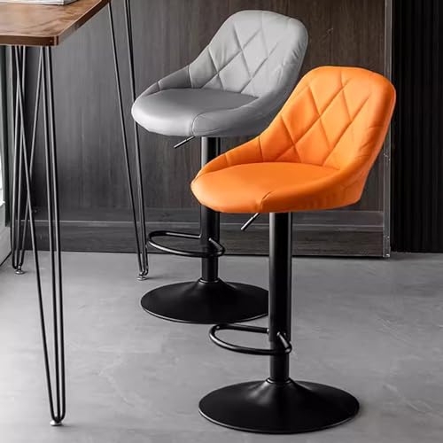 Tabourets de bar en cuir PU de qualité supérieure avec piétement robuste chromé - 2