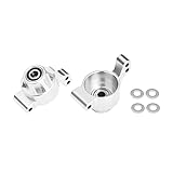 GPM 7075-T6 Alloy Rear Hub Stub Carriers with Oversize Bearing for 1/10 Dt-04 Rc Fighter Nxgen-58741 (Silver)
