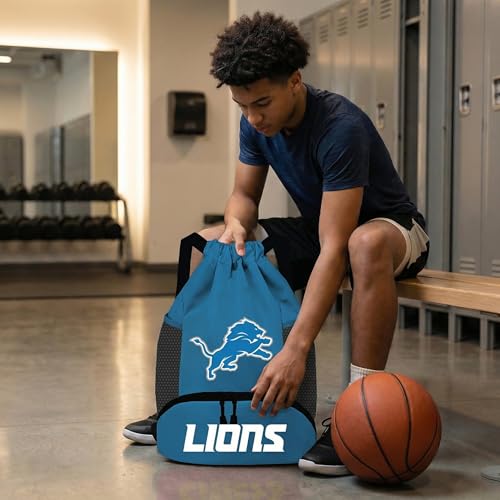 Image of NFL Detroit Lions Cinch Bag - Standard Logo Drawstring Backpack
