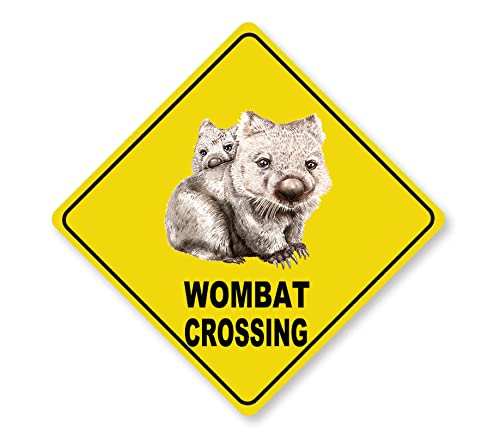 Wombat Crossing Sign Animal Quality Metal Sign Tin Sign 12x12 Inch