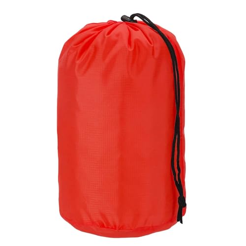 YELARXI Stuff Sack, Nylon Waterproof Storage Sacks Portable Drawstring Dry Stuff Bag Gear Organization with Toggle, 7x13Inch Fit for Backpacking Camping Traveling Hiking(Red)