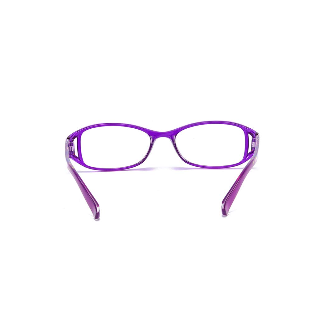 Occhiali da Lettura con Motivo Elegante Occhiali con Blocco della Luce Blu Occhiali da TV Anti affaticamento degli Occhi Montature quadrate da Uomo/Donna (Color : Purple, Size : 3.5)