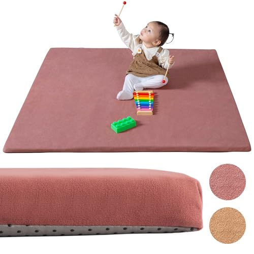 Primica Padded Play Mat for Baby - Large Soft Foam Mat for Floor with Plush Fabric - Safe, Comfortable & Durable Playmat for Babies & Toddlers - Easy to Clean