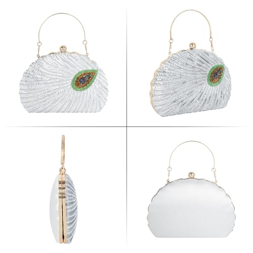 Image of Women Seashell Evening Bag Purse Mermaid Chain Strap Clutch Handbag Shoulder Bag | Seashell