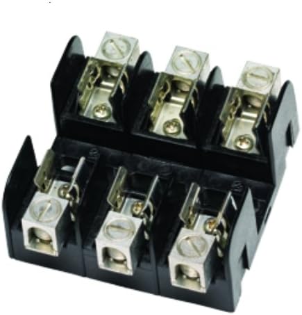 Mersen 61038R Amp-Trap 2000 SmartSpot Time-Delay/Class RK1 Fuse Block with Box Connector, 600V, 61-100 Ampere, 3 Pole