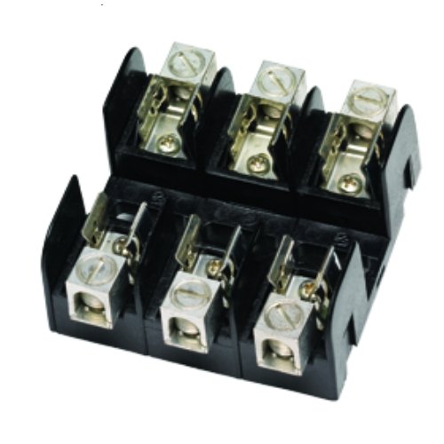 Mersen 61038R Amp-Trap 2000 SmartSpot Time-Delay/Class RK1 Fuse Block with Box Connector, 600V, 61-100 Ampere, 3 Pole
