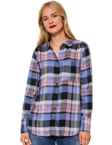 Damen Flanellhemd Karo - Langarm Bluse Mit V-Ausschnitt Für Oktoberfest & Casual