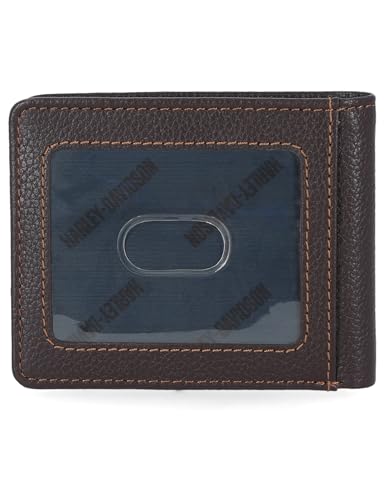 Image of Harley-Davidson Men's Genuine Leather Rfid Blocking Wallet
