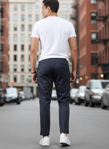 Image of Mack Jonney Men's Striped Track Pants | Side Stripe Design | Regular Fit | Casual & Athleisure Wear |Pack of 1-MMJ-53
