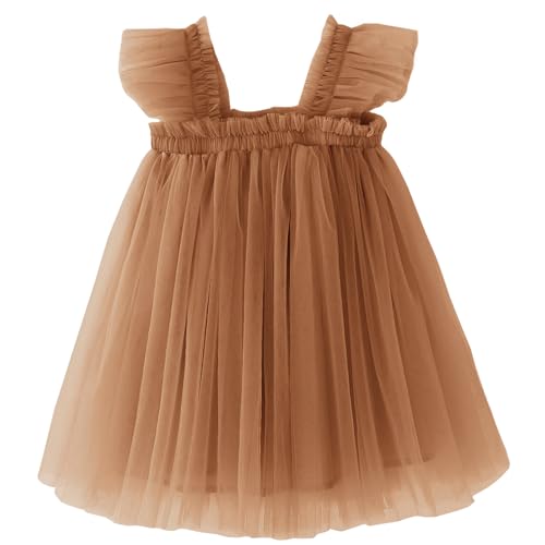 BGFKS Layered Tulle Ruffle Dress for Toddler Girls