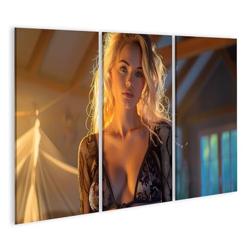 Tableau sur toile femme au soleil islandburner déco salon