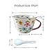 NIUKOMY Taza de Cerámica de Desayuno con Cuchara Imagen de NIUKOMY Taza de Cerámica de Desayuno con Cuchara