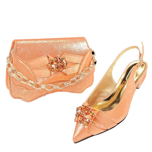 Chaussures à Talons Orange Grand Confort 43 pour Vos Cérémonies