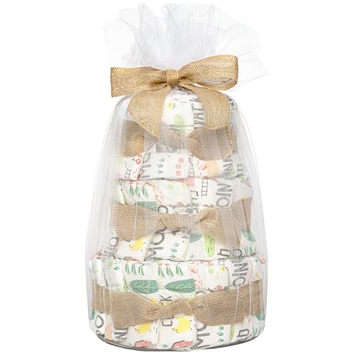 Image of The Honest Company Diaper Cake, Diapers Baby Personal Care Plant-Based Wipes Barnyard Babies Regular Size 1 8-14 lbs 35 Count