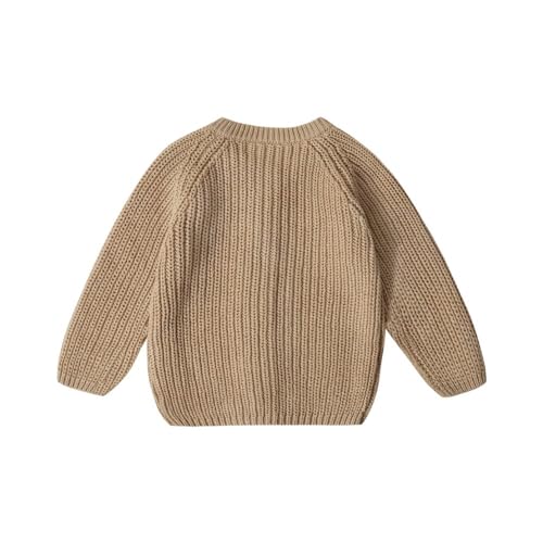 Stellou & friends 100% Cotton Chunky Ribbed Knitted Cardigan for Boys & Girls Ages 0-6 Years3