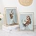 Jajamy Gold Floating Picture Frame Set of 2, Glass Pressed Flower 8x10 Picture Frames, Tabletop Standing Large Lace Edge Gold Floating Frame for Photo Display