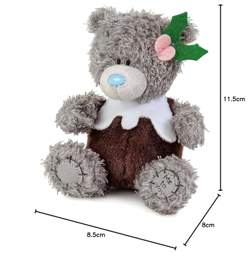 Me to You Tatty Teddy Christmas Pudding Bear 10cm High - Official Collection, Grey - Image 4