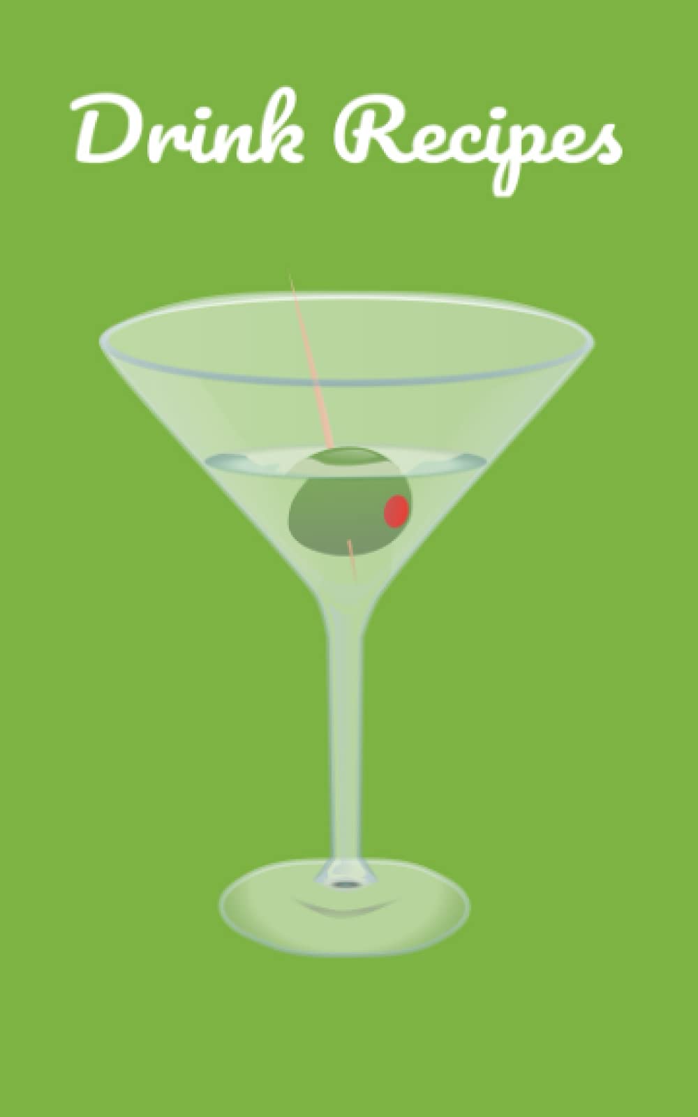 Blank Bartender Drink Recipe Book (Olive Green)