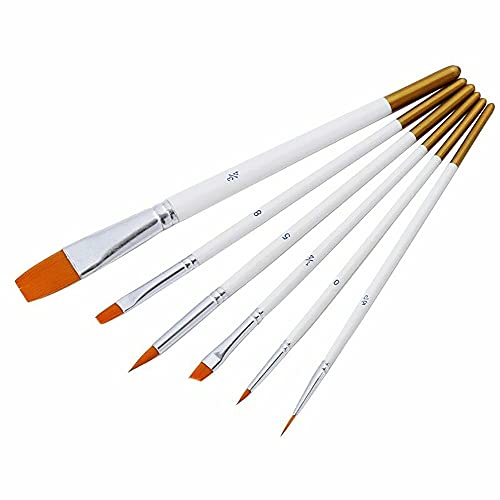 Jowoart Hot Single Item12 Pcs/Set Nylon Paint Brush Hair White Rod Multi-Function Brush Gouache Watercolor Oil Manicure Brush Set cover