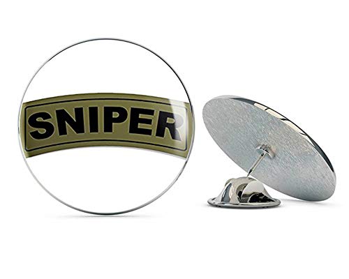 NYC Jewelers Green Sniper Tab Shaped (Army Military) Metal 0.75" Lapel Hat Pin Tie Tack Pinback