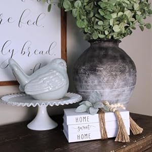 White Decorative Books for Home Decor Farmhouse Decor Faux Books for Decoration Coffee Table Book Decor for Living Room Decor Farmhouse Table Decor Book Small Shelf Decor Accent Home Sweet Home