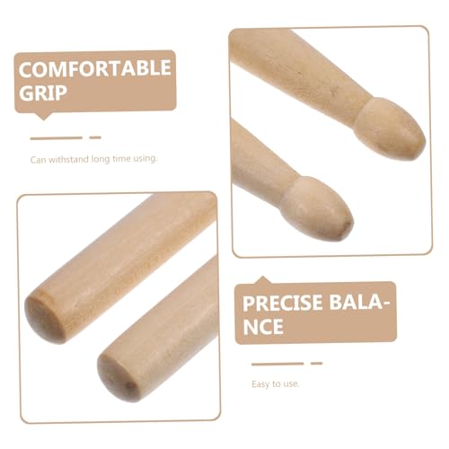 Baquetas profesionales para batería de madera de arce 6 pares miniatura 5