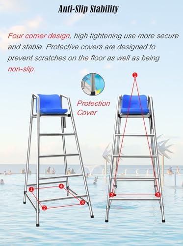 Silla de salvavidas para piscina de acero inoxidable 304 miniatura 4