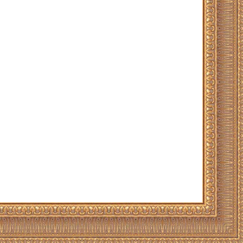 Picture Frame Moulding (Wood) 100ft Bundle - Ornate Gold Finish - 3.25
