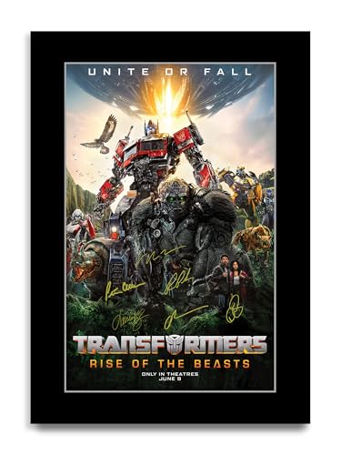 HWC Trading Transformers : Rise of the Beasts Cadeaux imprimés affiche photo autographe signée pour les fans de cinéma (ID-004108) - A4 Impression Uniquement