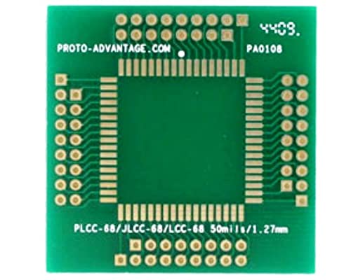 Adaptateur PLCC-68 vers PGA-68 SMT pour tester vos puces de 25 x 25 mm