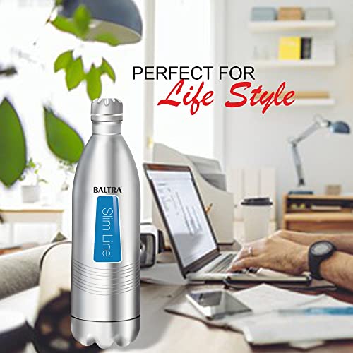 Image of BALTRA Cola Bottle thermosteel Water Bottle Stainless Steel Flask 24 Hour hot and Cold 500ml (BVB-102), Silver