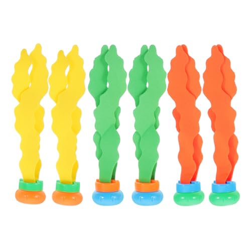 ibasenice Lot de 6 Jouets de plongée aux algues pour Enfants - Jouet Aquatique coloré pour Les Petits nageurs - Favorise Les compétences de plongée et Le Plaisir en Plein air