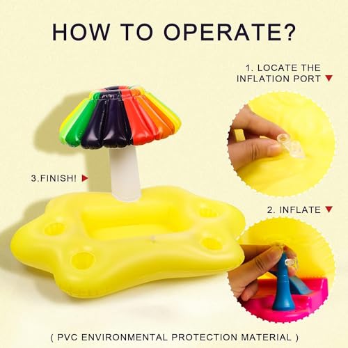 Image of NYRWANA Inflatable Cloud Tray Bar Cup Drink Holder Container Party Swimming Pool Toy Floating Portable Buffet Ice Serving Drinks Salads Foods Fruits