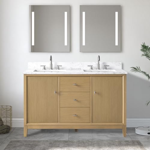 Vanity Art 54" Bathroom Vanity with Double Sink & Arabescato