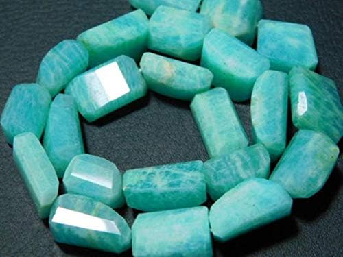 LKBEADS AAA-African Amazonite Step Cut Big Nuggetes- 13 Inch Long Strand -Stones Measure- 12-19mm Code-HIGH-7584