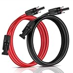 GENORTH – GENORTH 6mm² Solarkabel Verlängerung 2m mit Solarstecker, Ro