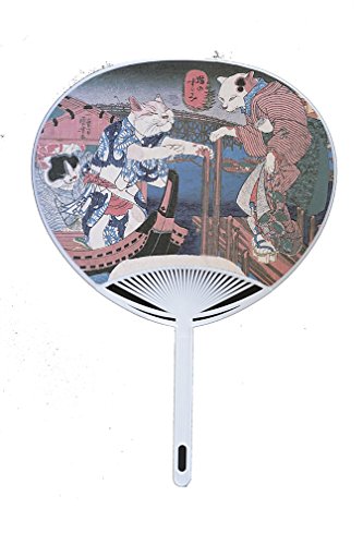 うちわ 浮世絵 歌川国芳「猫のすゞみ」