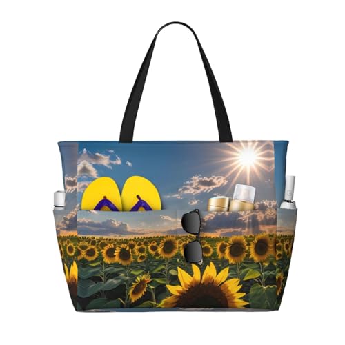 Sac à bandoulière imperméable imprimé tournesols qui illumine vos journées