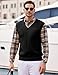 JMIERR Sweater Vest Men Old Money Early Fall Fashion Causal Sleeveless Cable Knitted V Neck Vests Black