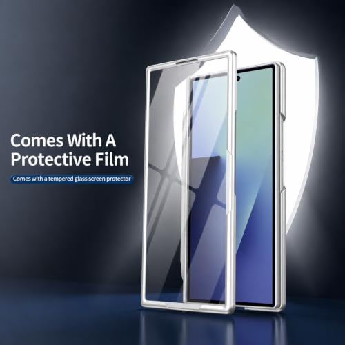 Image of amazon basics Armor Case for Samsung Galaxy Z Fold 8 Ultra with 360 Rotating Ring Stand, Built-in Screen Protector, Hinge Protection, and Included Stylus Pen (Matte Silver)