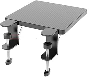 Plateau Extension Bureau 22 Cm Avec Repose-poignet Amovible - Ergonomique, Rotatif 180°, Pour Table Et Chaise