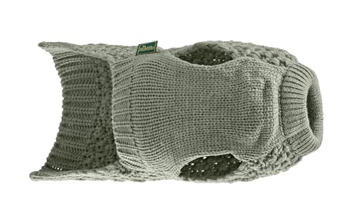 HUNTER Hundepullover MALMÖ, Farbe: Khaki, klassisches Zopfstrick-Muster, wärmend & bequem, elastisch für optimalen Sitz, reflektierend für mehr Sichtbarkeit, waschbar bei 30°C, Größe: 25