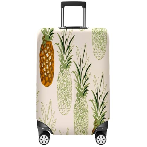 Travel Luggage Cover Suitcase Protector Scratch-Resistant Fit, Not Included Suitcase Pineapple Pattern, Art Drawings S