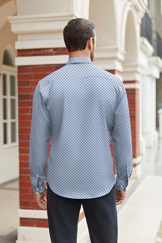 Image of COOFANDY Mens Stretch Dress Shirts Long Sleeve Button Down Shirt Regular Fit Formal Business Shirts
