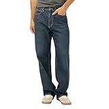 Silver Jeans Co. Men's Big Guy Baggy Jeans, Dark Wash, 36W x 32L