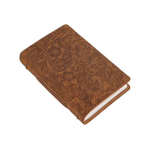 Journal en cuir antique 15x10cm bloc-notes de voyage élégant