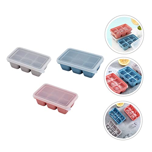 Molde para hielo de silicona 3 piezas con tapa miniatura 5